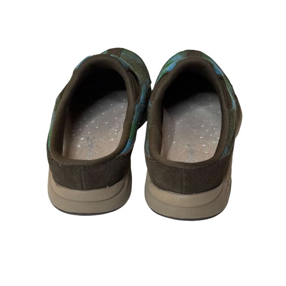 Easy Spirit Traveltime Blue Green Plaid Slip-On Comfort Mules 6.5 - Picture 5 of 9